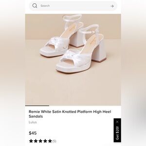 NWT Lulu's White Platform Heels